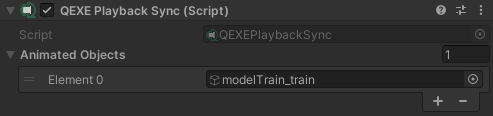 Inspector view of the PlaybackSync.cs component
