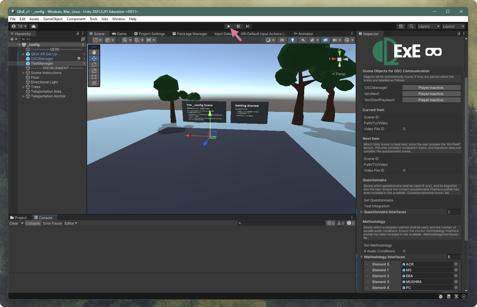 Step 2 of Unity setup.
